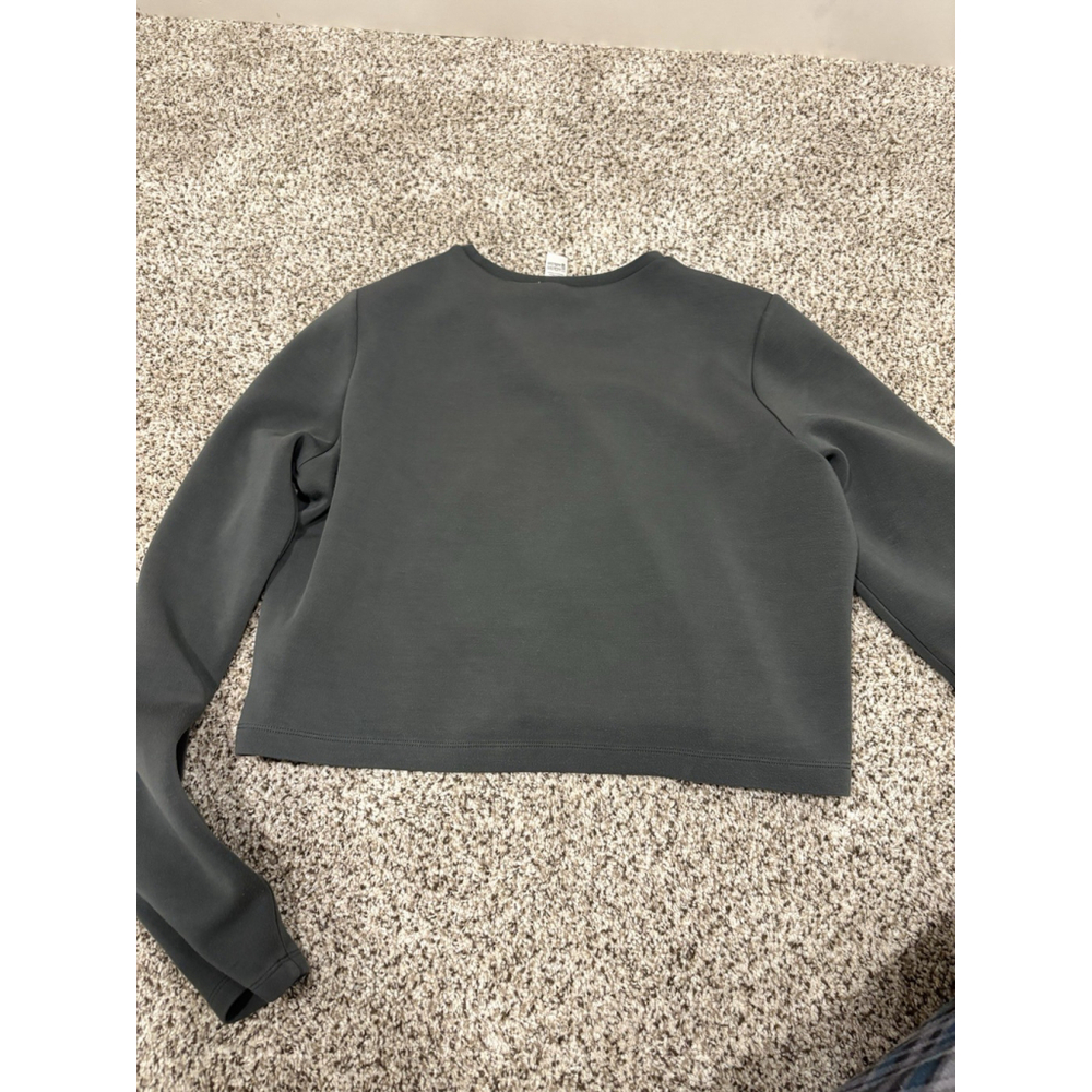 SPANX AirEssentials Relaxed Fit Long Sleeve Top Gray Size Large B1 - Picture 6 of 6